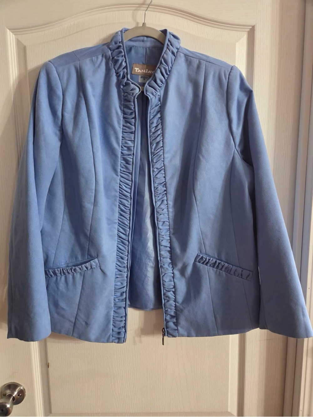 TanJay Women’s Light Blue Blazer Full Zip. Sz 18. JY-99